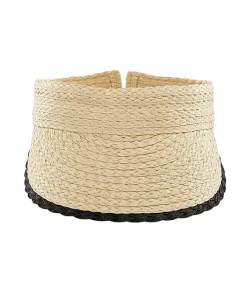 Denver Hayes Women's Straw Visor With Scallop Detail -Helly Hansen shop 405301 6DUMDHS23 HG27A PROD 3 NATRL