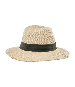 Denver Hayes Women's Panama Straw Hat With Ribbon Trim -Helly Hansen shop 405400 6DUMDHS23 EG430 PROD 2 IVORY