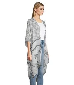 Denver Hayes Women's Printed Ruana -Helly Hansen shop 405402 6DUMDHS23 H1711 PROD 3 GREY