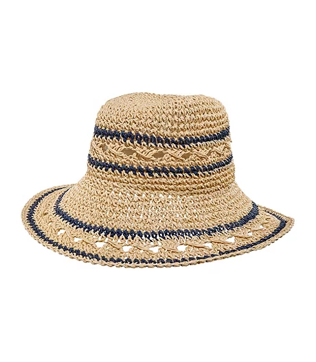 FarWest Women's Straw Crochet Hat 4 FarWest Women's Straw Crochet Hat - Image 2