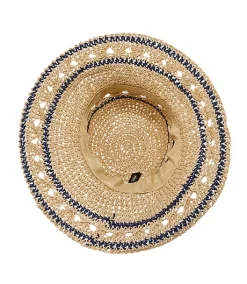 FarWest Women's Straw Crochet Hat