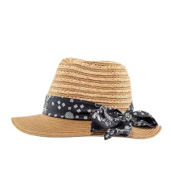 FarWest Women's Straw Hat With Bandana Trim -Helly Hansen shop 405410 6DUMFWS23 HG21A PROD 1 NATRL