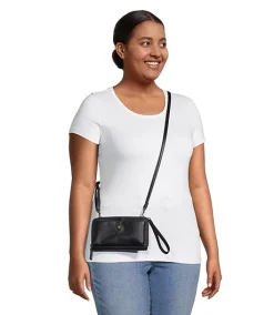 Denver Hayes Women's 3-in-1 Convertible Wallet/Wristlet/Crossbody Bag -Helly Hansen shop 405879 6DUGDHS3 D7026B PROD 4 BLACK