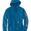 Carhartt Men's Midweight Hooded Logo Sleeve Sweatshirt -Helly Hansen shop 407983 K288 H72 PROD 2 MABLHR