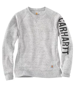 Carhartt Women's Relaxed Fit Sleeve Logo Crewneck Work Sweatshirt