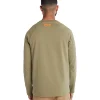 Timberland Pro Men's Reflective Logo Long Sleeve Crewneck Cotton Work T Shirt