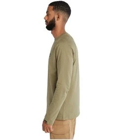 Timberland Pro Men's Reflective Logo Long Sleeve Crewneck Cotton Work T Shirt -Helly Hansen shop 409254 TB0A64QD PROD 3 BUROLI