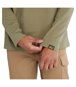 Timberland Pro Men's Reflective Logo Long Sleeve Crewneck Cotton Work T Shirt -Helly Hansen shop 409254 TB0A64QD PROD 4 BUROLI