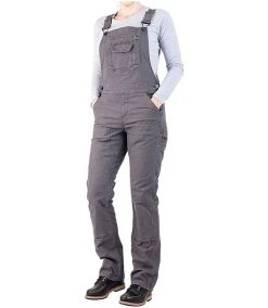 Dovetail Workwear Women's Freshley Canvas Work Overalls -Helly Hansen shop 421152 DWF18O1C 030 PROD 1 DRKGRY