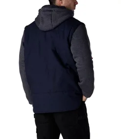 DAKOTA Men's Cotton Duck Quilted Jacket Vest With Zip Off Sleeves