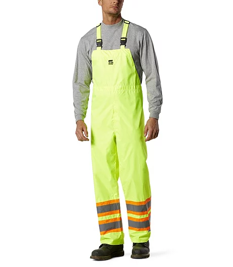 Open Road Men's Hi-Vis 150D Waterproof And Windproof Safety Bib Pants 3 Open Road Men's Hi-Vis 150D Waterproof And Windproof Safety Bib Pants