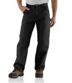 Carhartt Men's Washed Duck Loose Fit Dungaree - Black