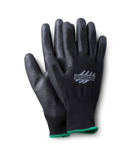 Aggressor Unisex 6 Pack CFIA Approved PU Coated Work Gloves - Black 3 Aggressor Unisex 6 Pack CFIA Approved PU Coated Work Gloves - Black