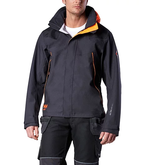 Helly Hansen Workwear Men's Chelsea Evolution Waterproof Shell Jacket - Ebony 3 Helly Hansen Workwear Men's Chelsea Evolution Waterproof Shell Jacket - Ebony