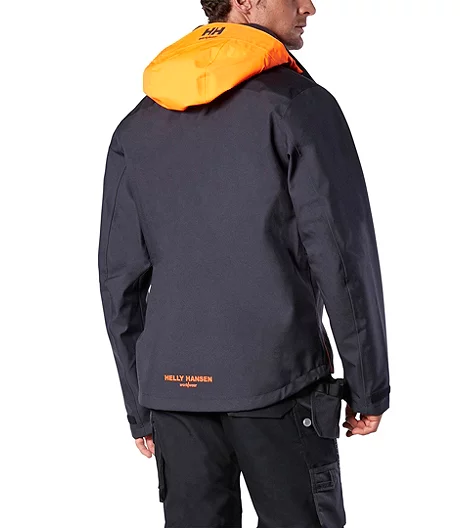 Helly Hansen Workwear Men's Chelsea Evolution Waterproof Shell Jacket - Ebony 4 Helly Hansen Workwear Men's Chelsea Evolution Waterproof Shell Jacket - Ebony - Image 2