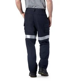 Coolworks Men's Ventilated Poly Cotton Work Pants With Reflective Tape - Navy -Helly Hansen shop 81933 CW2 NVR PROD 2 NAVY